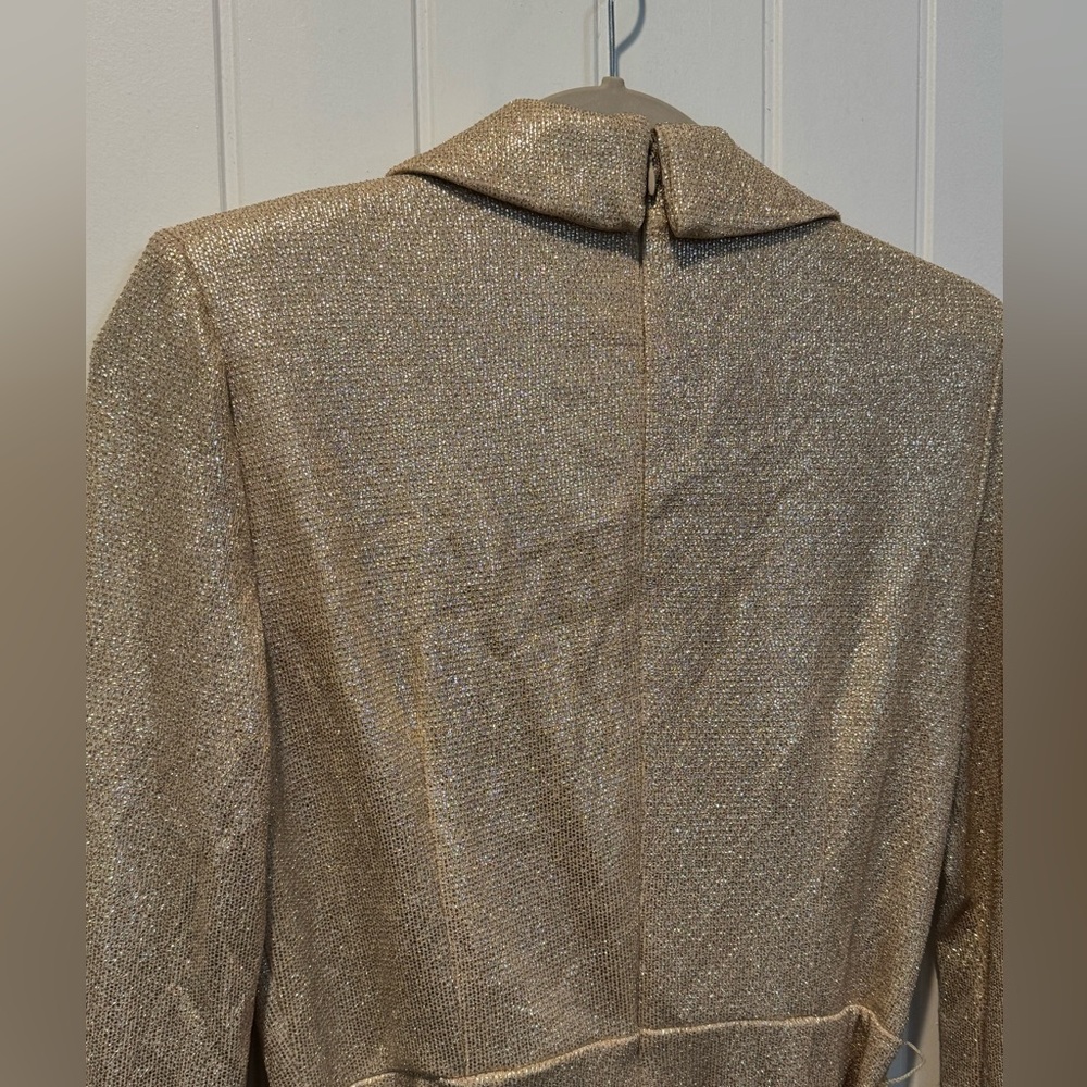 Adrianna Papell Gold Long sleeve dress Size 4 - Picture 10 of 15